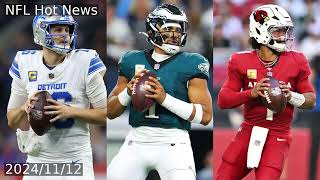 NFL stats and records Week 10 Jared Goff overcomes five INTs Jalen Hurts keeps scoring [upl. by Vasquez]