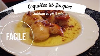 Recette facile pour sublimer la coquille st jacques  en 5 minutes [upl. by Cavanaugh]