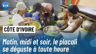 Côte dIvoire  un bon plat de placali pour commencer la journée [upl. by Miculek]