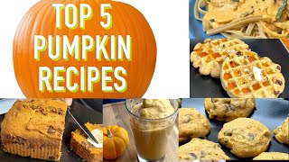 Top 5 Pumpkin Recipes pumpkinrecipes pumpkinspiceseason [upl. by Enneirb]