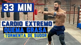 Cardio HIIT Tormenta de sudor 33 MIN Rutina Para Quemar Grasa y NO perder MÚSCULO [upl. by Jason]