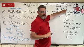 Mechanics of Materials Lesson 49  Max Shear and Principal Stress with Equation Method [upl. by Sawyor]