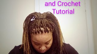 Crochet half small box braids tutorial viral trending foryou youtube hair hairtutorial fyp [upl. by Vijar168]