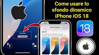 Come usare lo sfondo dinamico iPhone iOS 18 [upl. by Kirimia]