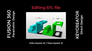 EDITING STL FILE Fusion 360  KeyCreator shootout Tool Engaged [upl. by Idolah]