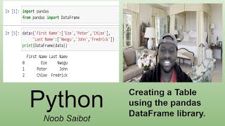 Python Using pandas DataFrame to create a Table [upl. by Menell]