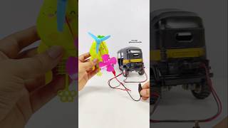 DC Motor fan Powered by Auto Rickshaw  How to Make Mini Fan with DC motor  Fan without Capacitor [upl. by Bolen]