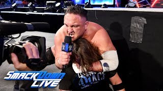 Samoa Joe again crosses the line while attacking AJ Styles SmackDown LIVE Aug 21 2018 [upl. by Ahtabbat]