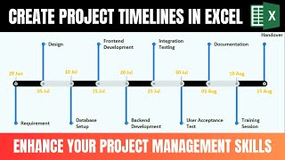 Create Timelines Chart in Excel  Excel Tutorial [upl. by Georglana]