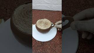 coffee cup cake decorating ideas youtubeshorts shorts coffeechocolate viral [upl. by Landahl]