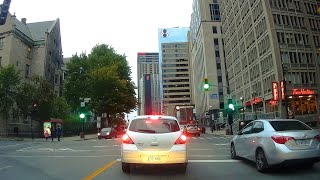 EVENING DRIVE FROM DECARIE TO SAINT LAURENT BLVD VIA SHERBROOK STREET [upl. by Rafe932]