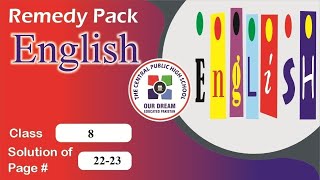 Level 8 ll English ll Remedy Pack 2024  P 2223 [upl. by Naitsirc575]