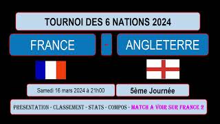 FRANCE  ANGLETERRE  5ème journée du tournoi des 6 nations 2024 [upl. by Janela]