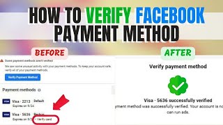 How to VERIFY Your CARD on Facebook payment method ads manager Updated Method [upl. by Suhail]