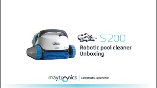 Maytronics Dolphin S200 robotic pool cleaner Unboxing [upl. by Bendite]