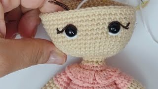 Como bordar olhos de boneca amigurumi [upl. by Olivier]