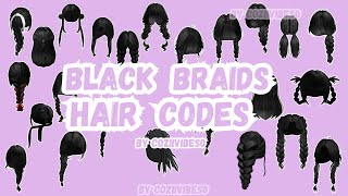 Berry avenue Black Braids Hair Codes P1 🖤 Brookhaven amp Bloxburg Hair roblox bini blac Coziivibes [upl. by Siddon]