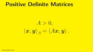 Positivedefinite matrices [upl. by Ellenig]