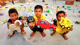 gadi wala cartoon  toy helicopter ki video  jcb cartractorbusmini tarctor  train baribe 9 [upl. by Hinda]