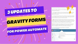 Gravity Forms for Power Automate Update [upl. by Notsnarc456]