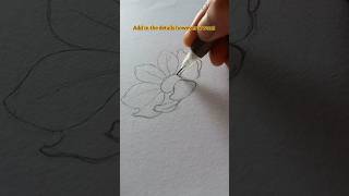 Easiest flower drawing 😱  art shorts [upl. by Guglielmo]