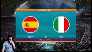 spain vs italy euro 2024 stadium LIVE STREAM GLITZO SHOW LIVE PES 2021 PATCH 2024 [upl. by Ahsinauj968]