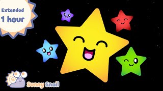 Baby Space Stars Sensory Fun  1 HOUR  High Contrast Video  Sunny Snail Sensory [upl. by Atinihc]