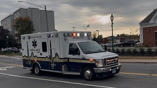 Buell Horns Newington EMS Ambulance 941 responding to a medical emergency [upl. by Remy954]