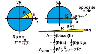 PreCalculus  Trigonometry The Right Triangle 3 of 26 Area of Sector Circle [upl. by Itnuahsa]