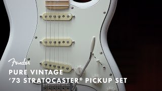 Pure Vintage 73 Stratocaster Pickup Set  Fender [upl. by Konopka]