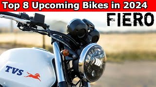 Top 8 Upcoming Bikes in 2024  All New Upcoming Bikes List  TVS  RE  Bajaj  Honda  Benelli [upl. by Haret]