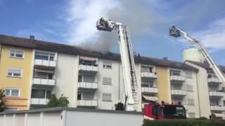 Brand Mehrfamilienhaus Germersheim 2017 06 13 02 VAN [upl. by Miehar316]