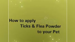 HOW TO APPLY TICKS AND FLEA POWDER TO YOUR PET with HIMALAYA ERINA [upl. by Josie602]