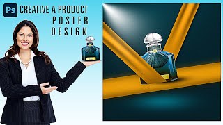 Product Poster Design in Photoshop  Photoshop Tutorial  rajucreativemind1 graphicdesigntutorial [upl. by Abdel584]