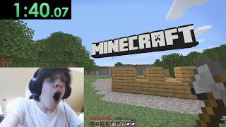 Minecraft Tutorial World 116 Speedrun 1042 WORLD RECORD [upl. by Htiduy]