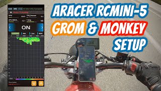 aRacer RCMini5  RCMiniX Setup for the Honda Grom and Monkey [upl. by Ycal]