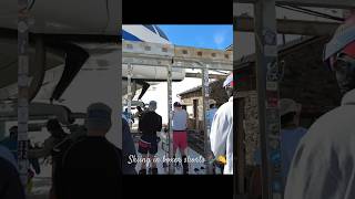 Skiing in boxer shorts Ski Andorra Arcalís shorts short youtubeshorts viralvideo shortvideo [upl. by Nuhsal857]