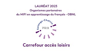 Prix SolangeChalvin 2023 – Lauréat  Partenaires du MIFI – OBNL [upl. by Anelet676]