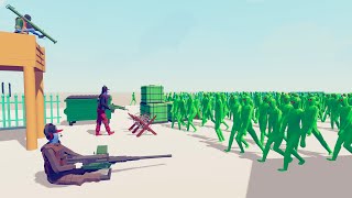 Zombie 100 Units vs Army Soldier  Totally Accurate Battle Simulator TABS [upl. by Enyleuqcaj]