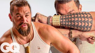 Jason Momoa Shows Off His Tattoos  GQ [upl. by Seligmann]