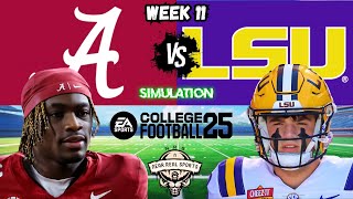 COLLEGE FOOTBALLS BIGGEST RIVALRY Alabama vs LSU in EPIC Week 11 Simulation [upl. by Jonell380]