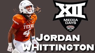 Jordan Whittington Joins The Horn at Big 12 Media Days [upl. by Sanborne]