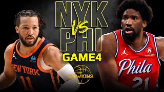 New York Knicks vs Philadelphia 76ers Game 4 Full Highlights  2024 ECR1  FreeDawkins [upl. by Any]