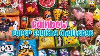 RAINBOW PAPER SQUISHY CHALLENGE  mini update [upl. by Eachern843]