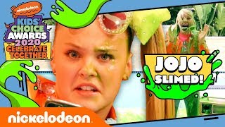 JoJo Siwa Gets Slimed AT HOME 🏡 KCAs 2020 Favorite Social Music Star  Kids Choice Awards  Nick [upl. by Berneta60]