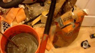 Mixing Mortar for the Kerdi Schluter Shower System [upl. by Arreit]