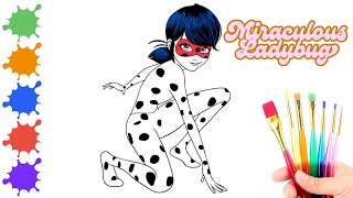 Miraculous Ladybug Drawing Painting and Colouring for Kids amp Toddlers [upl. by Notsnhoj]