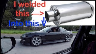 Installing a Vibrant Ultra Quiet Resonator in my 2JZ 240sx [upl. by Hailey]