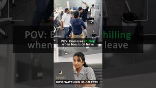 Employees chilling when the boss is on leave viralreels ytshorts short [upl. by Nosnevets]