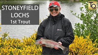 Fly Fishing for Beginners  Stoneyfield Lochs 1st Trout [upl. by Yramanna]